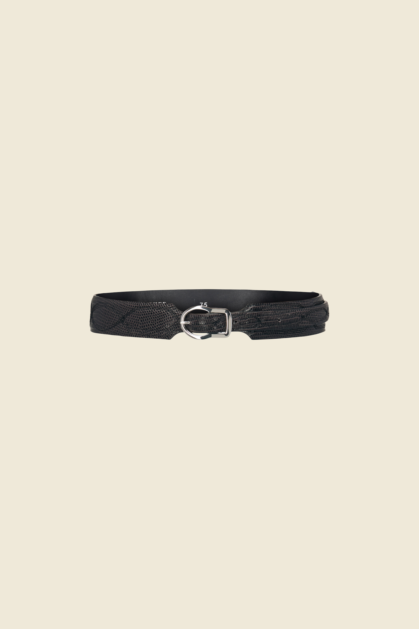 TEXTURED LUXE western belt 4cm