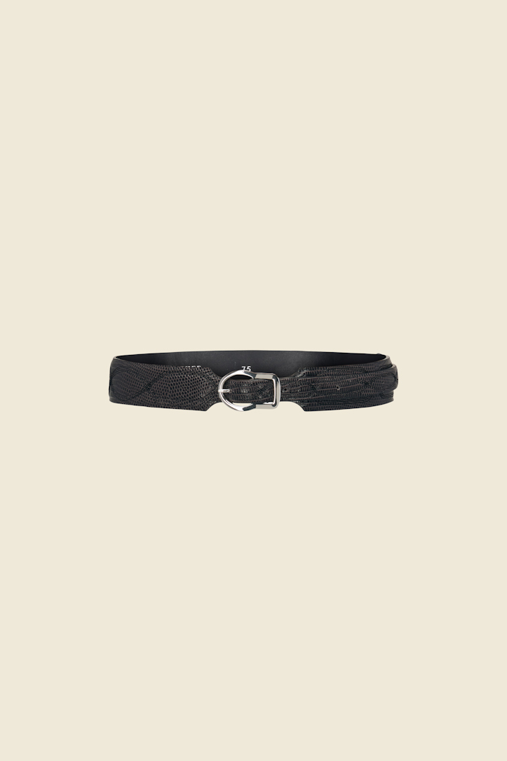 TEXTURED LUXE western belt 4cm