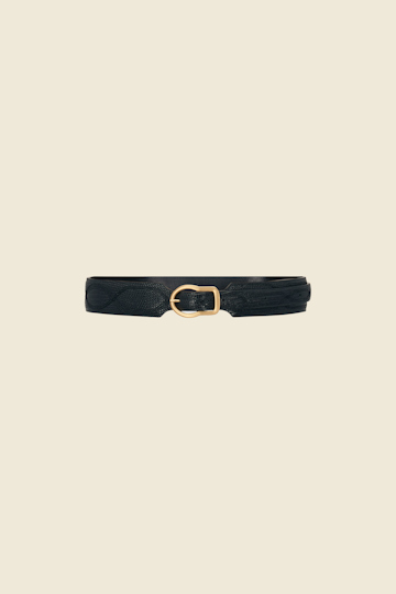 TEXTURED LUXE western belt 4cm