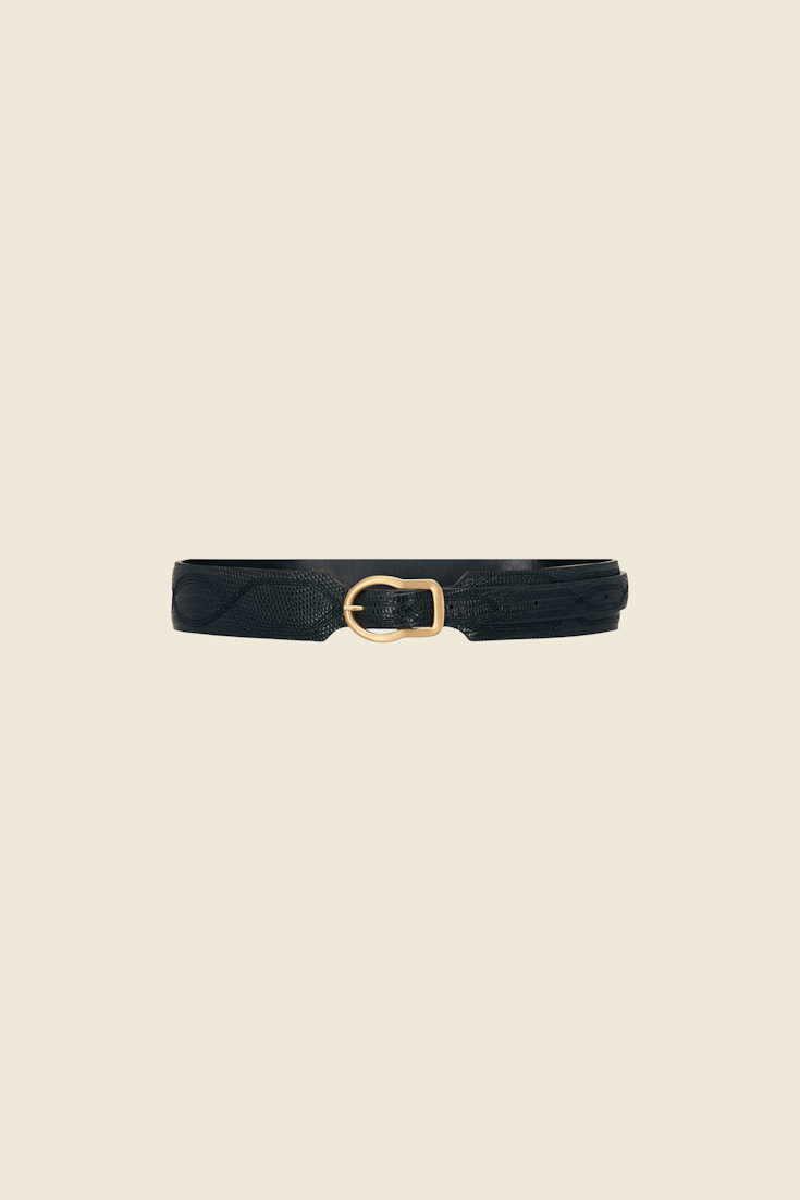 TEXTURED LUXE western belt 4cm