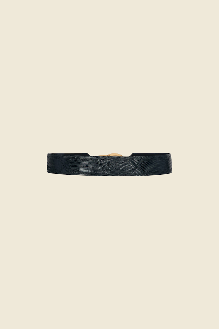 TEXTURED LUXE western belt 4cm
