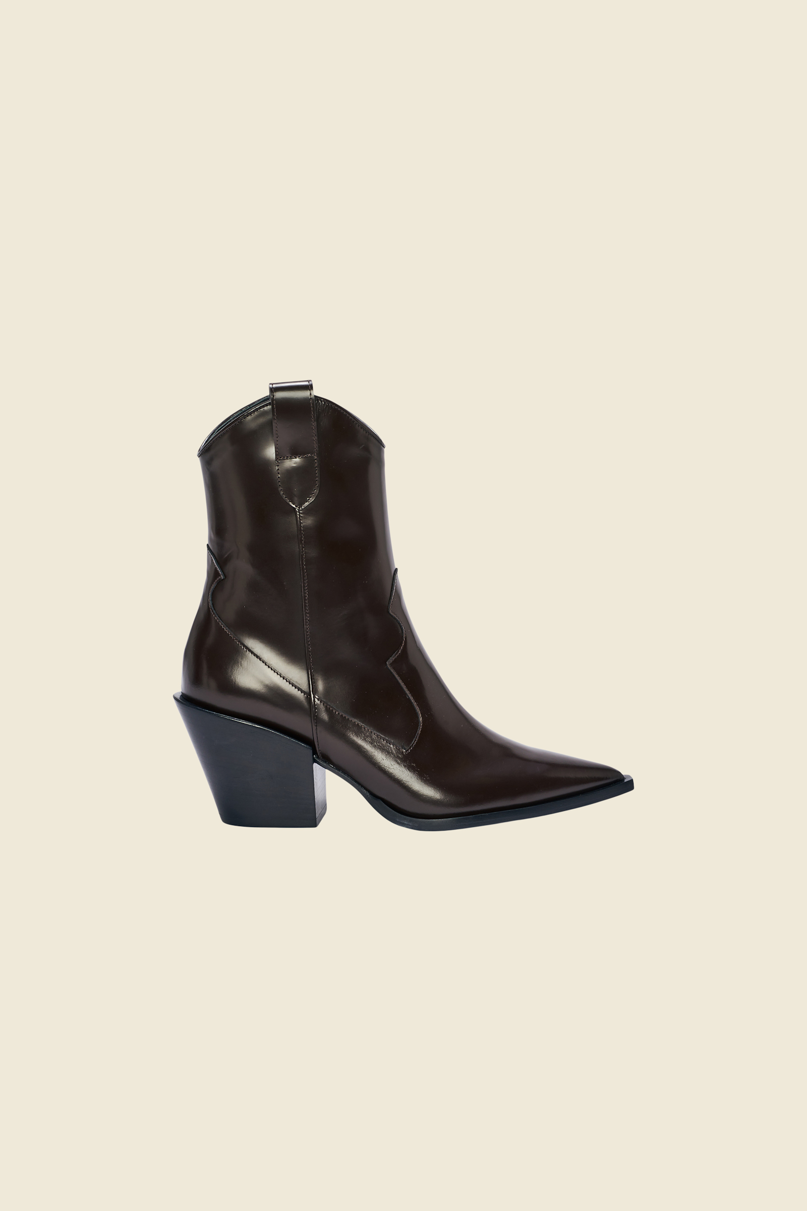 GLOSSY AMBITION short western boot