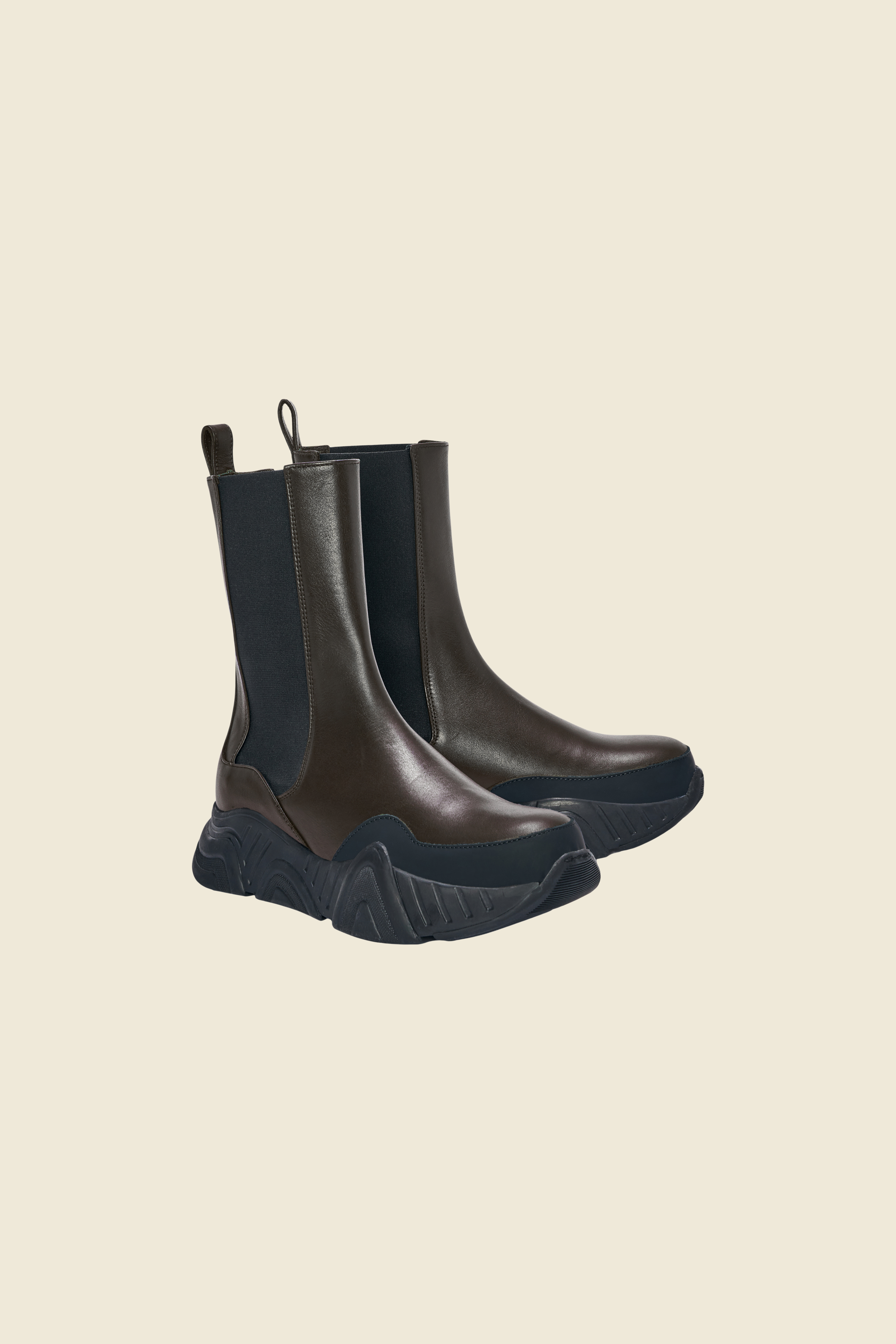Dorothee Schumacher PLATFORM CHELSEA BOOTS MIT SNEAKER SOHLE espresso
