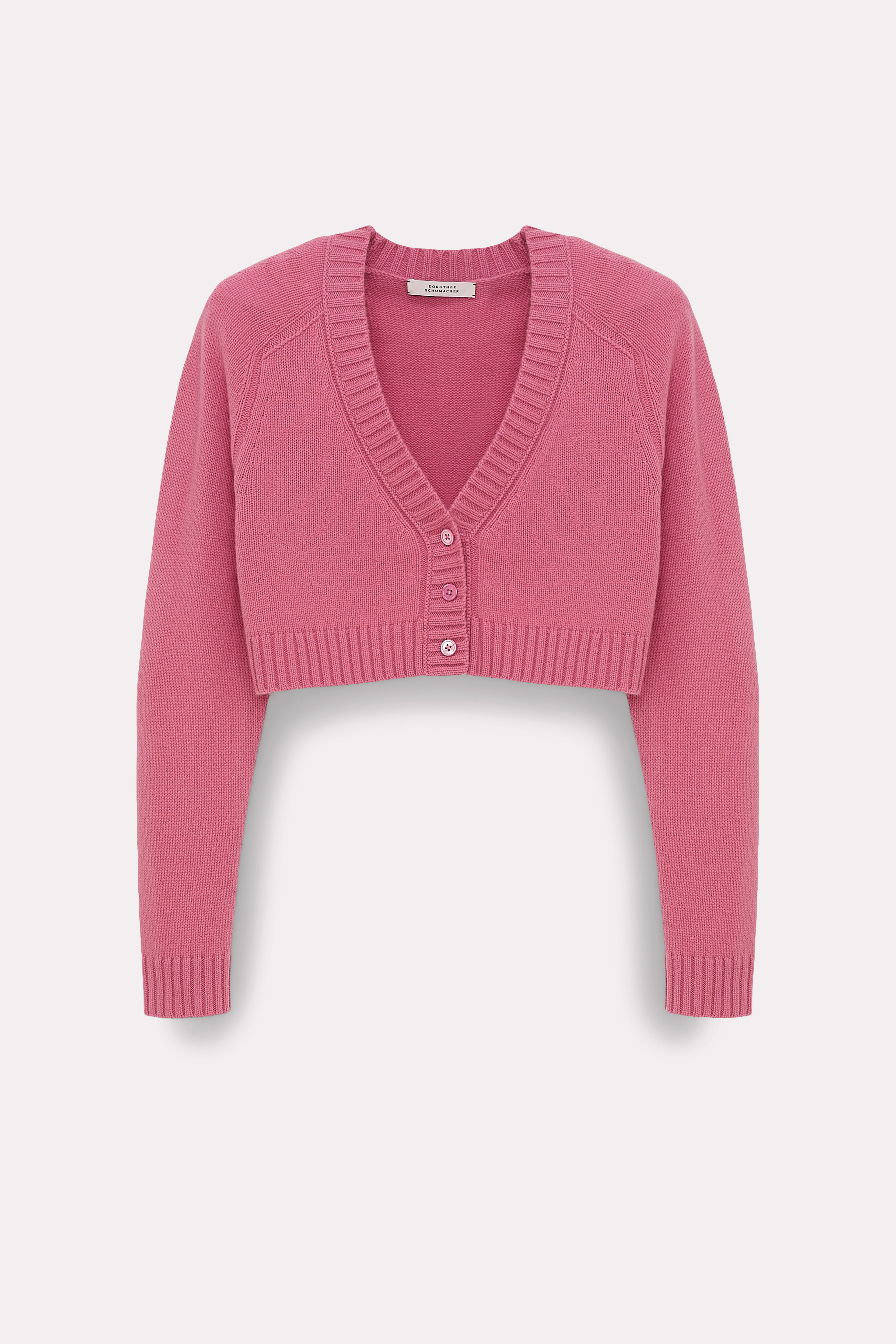 Dorothee Schumacher VERKÜRZTER MERINO-KASCHMIR CARDIGAN shaded pink