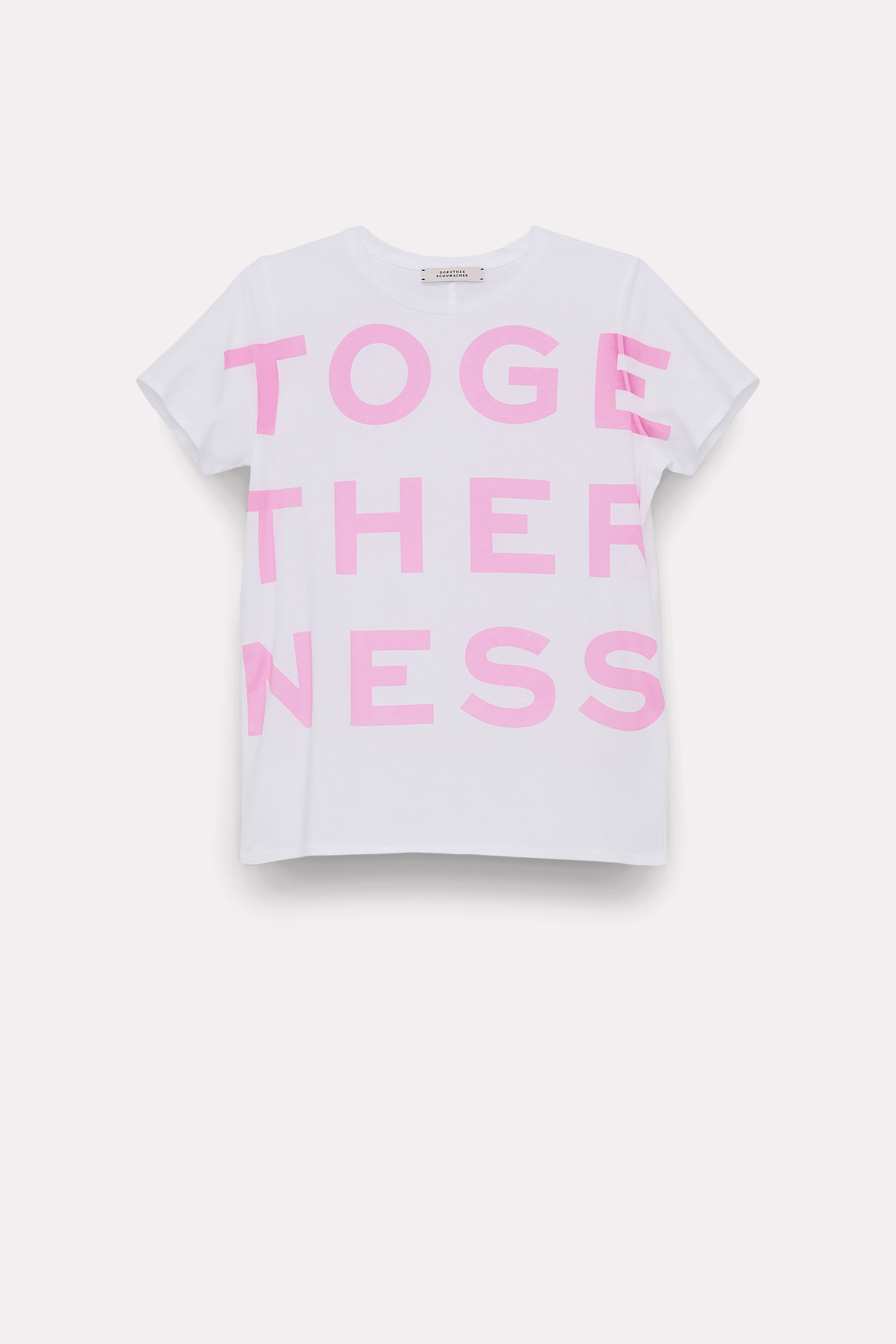 Dorothee Schumacher T-SHIRT MIT TOGETHERNESS PRINT white pink mix