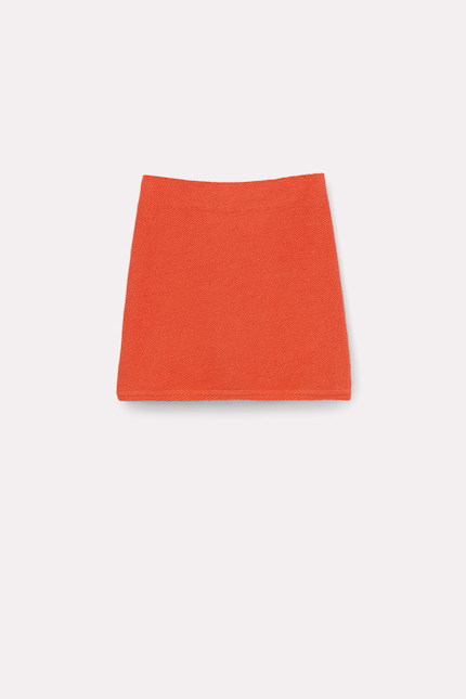 COOL TOWELLING skirt Dorothee Schumacher FIGURNAHER MINI ROCK MIT TOWELLING-EFFEKT spiced orange
