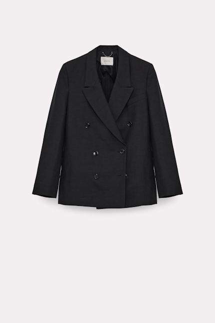 SUMMER CRUISE jacket Dorothee Schumacher LINEN BLEND BLAZER pure black