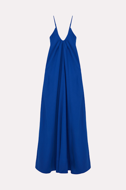 SUMMER CRUISE dress Dorothee Schumacher MAXIKLEID AUS LEINENMIX royal blue