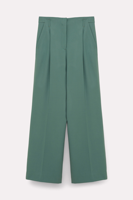 STRIKING LIGHTNESS pants Dorothee Schumacher LIGHTWEIGHT WIDE LEG PANTS pale green