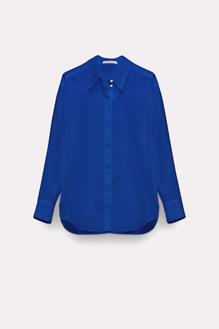 TRANSPARENT FANTASY blouse Dorothee Schumacher OVERSIZED COTTON SHIRT royal blue