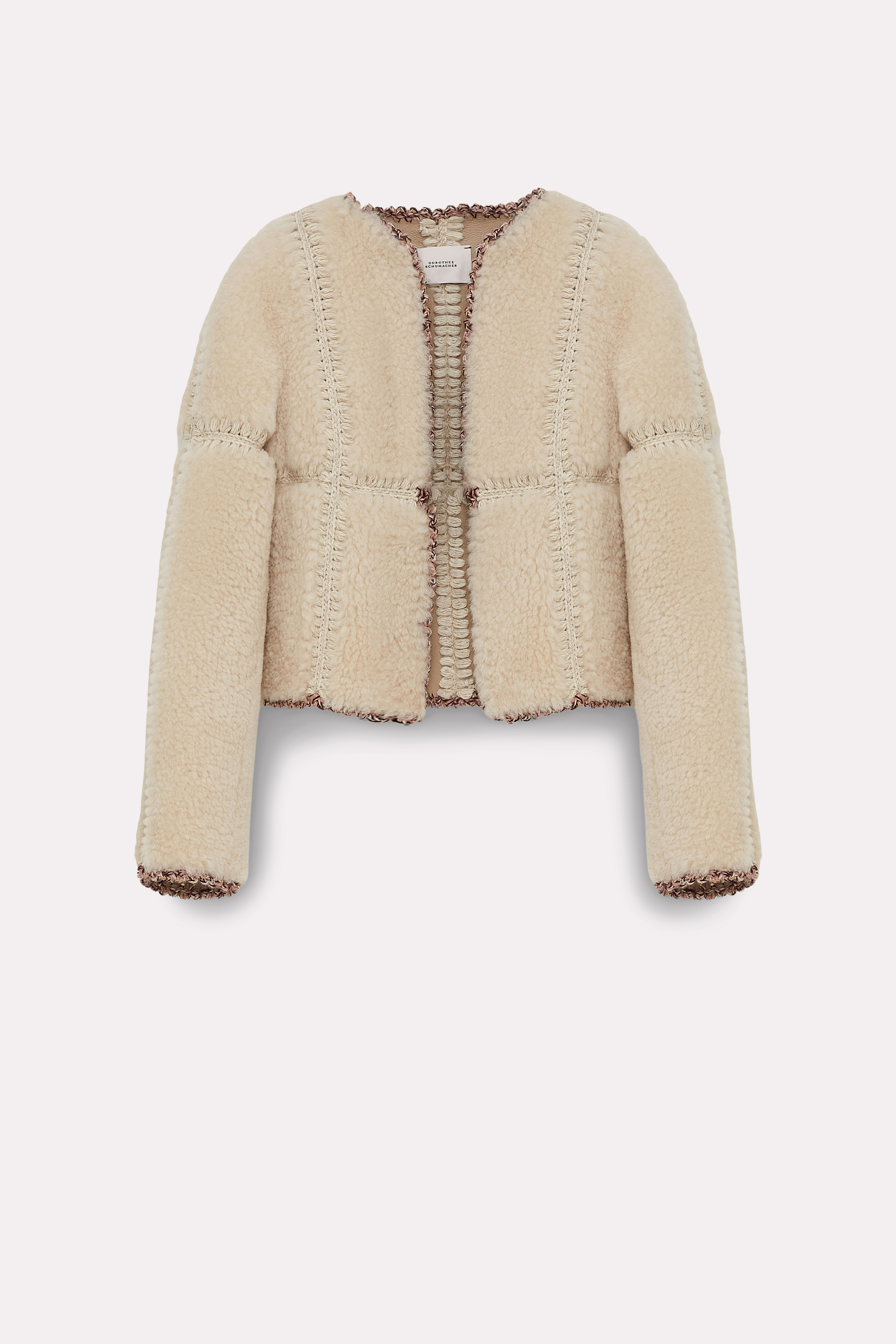 CROPPED LAMB FUR JACKET Coats on sale 2022