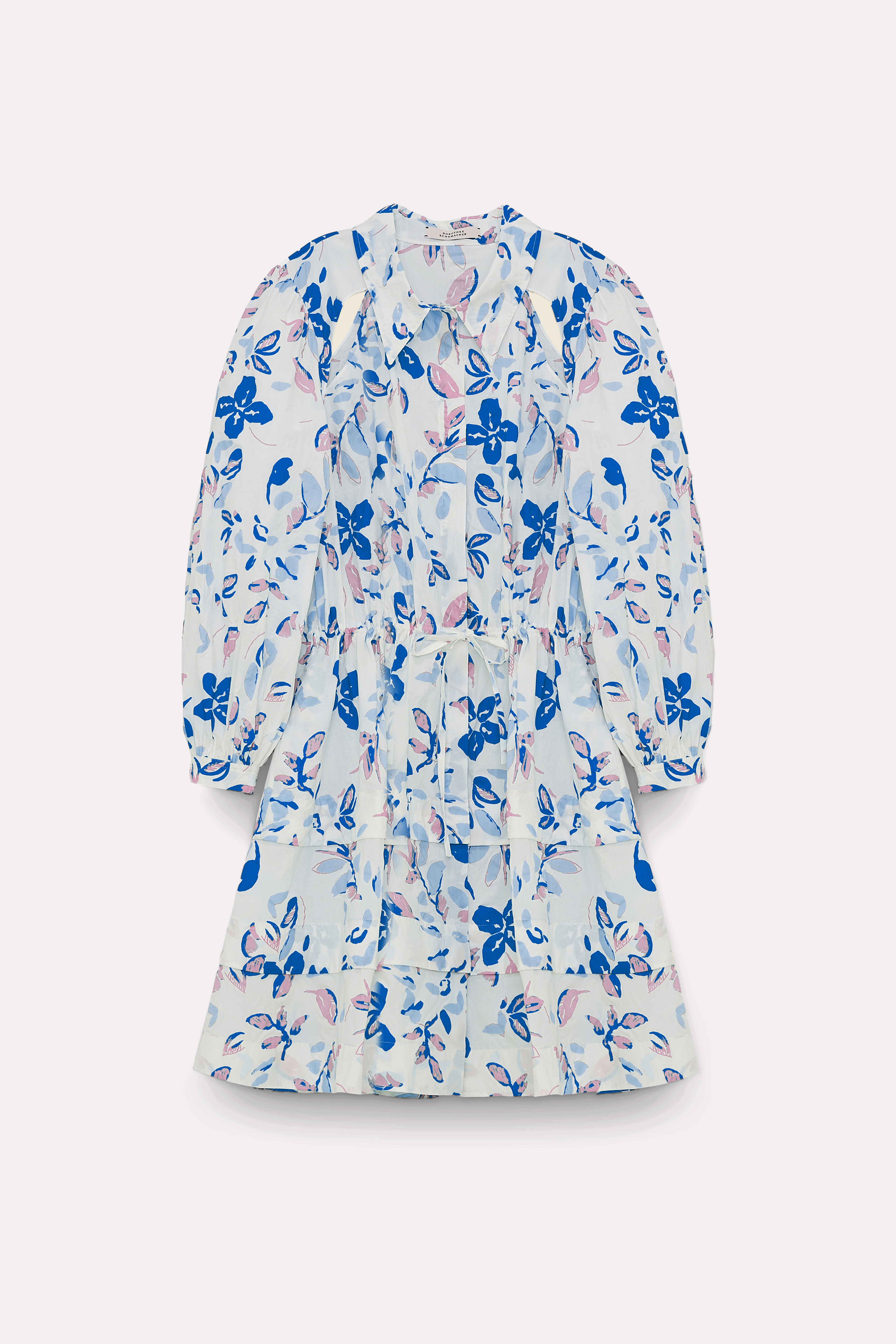 DOROTHEE SCHUMACHER PRINTED SHIRTDRESS WITH CUTOUTS