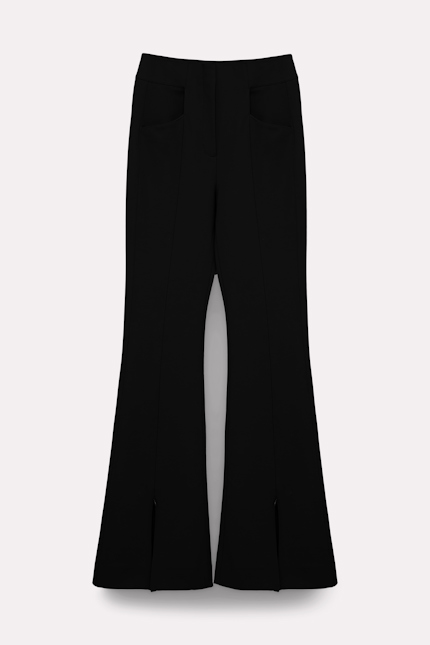 EMOTIONAL ESSENCE I pants Dorothee Schumacher ZIP ANKLE PANTS IN PUNTO MILANO pure black