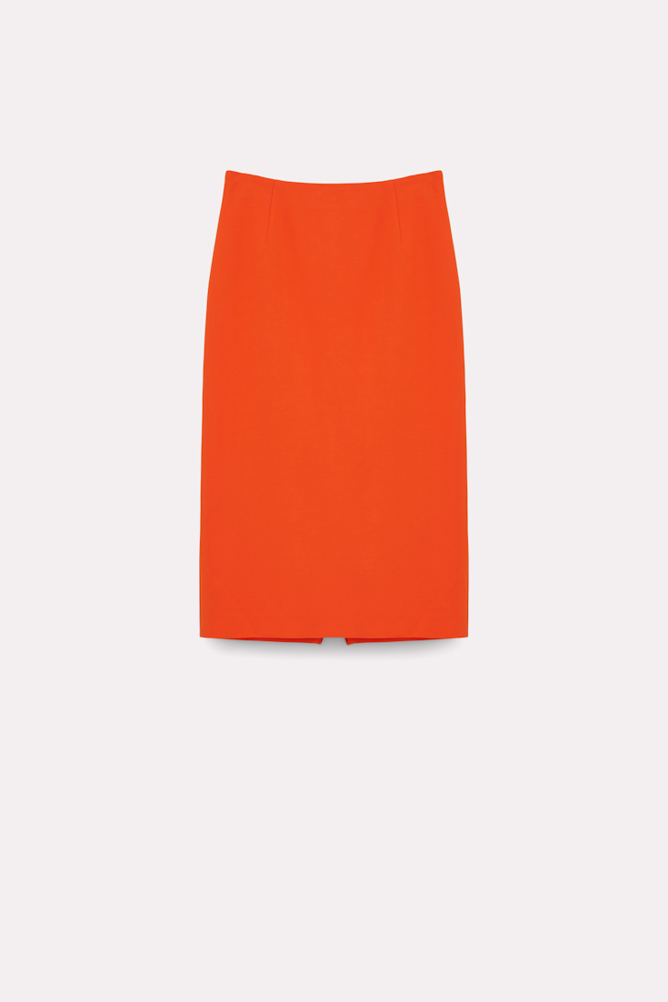 Dorothee Schumacher PENCIL SKIRT IN PUNTO MILANO spiced orange