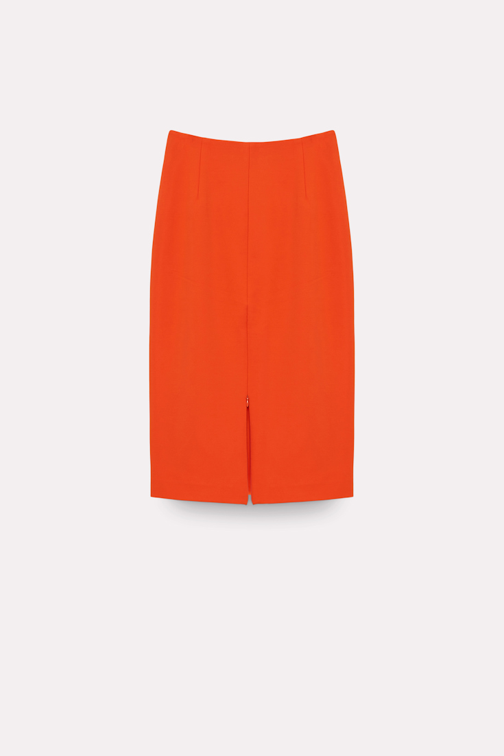 Dorothee Schumacher PENCIL SKIRT IN PUNTO MILANO spiced orange