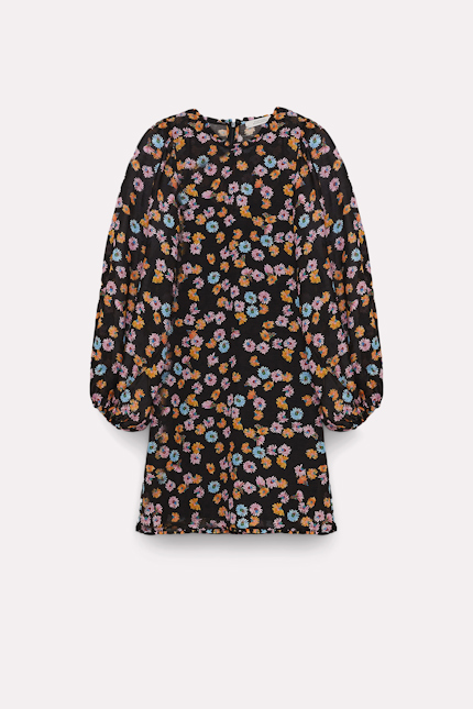 STRUCTURED VOLUMES dress Dorothee Schumacher KURZES KLEID MIT FLORALEM PRINT colorful flowers