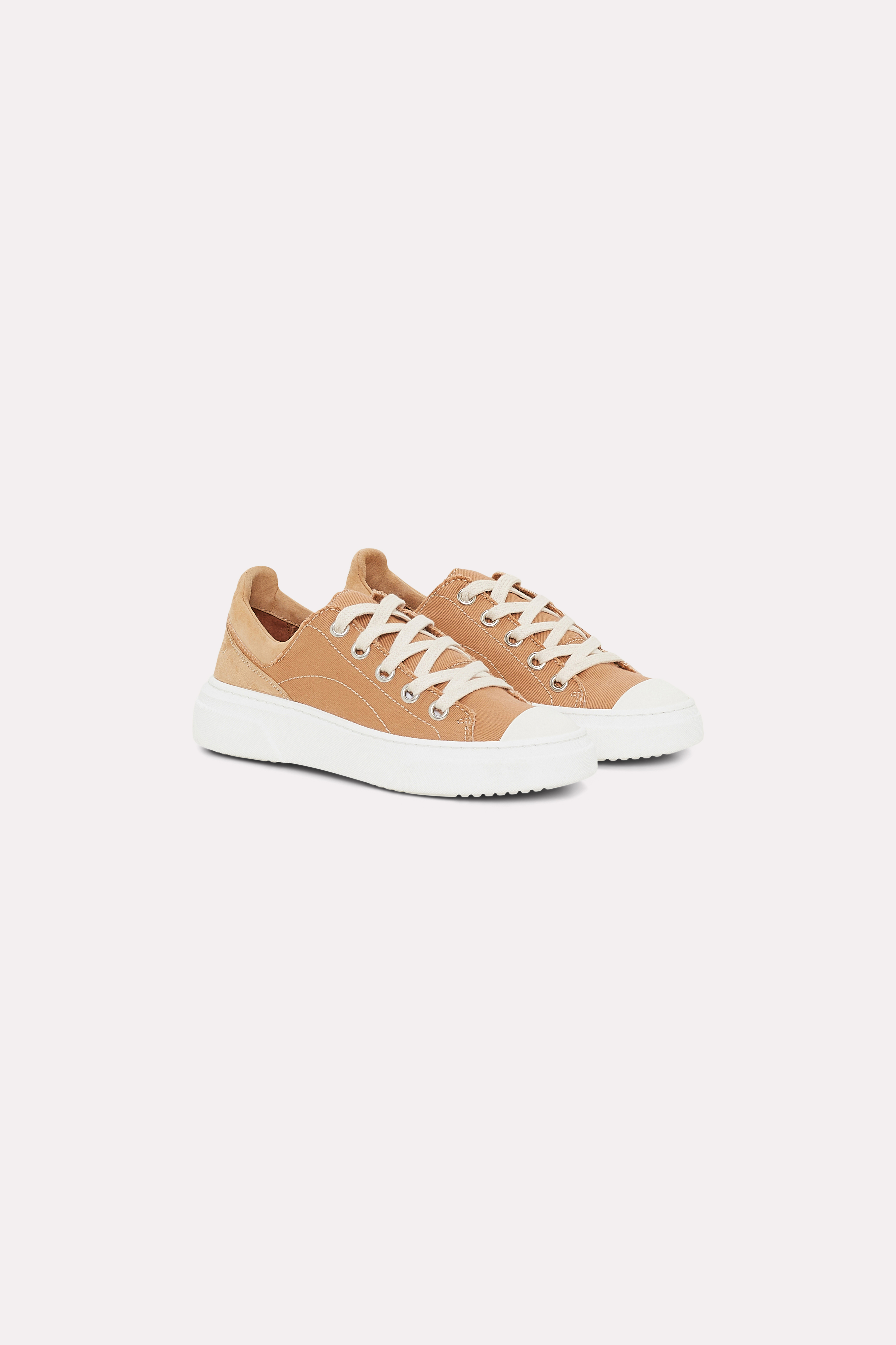 DOROTHEE SCHUMACHER CANVAS SNEAKERS WITH RUBBER TOE