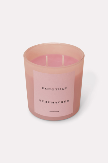Dorothee Schumacher LARGE SCENTED SOY WAX CANDLE WITH WOODEN LID soft rose