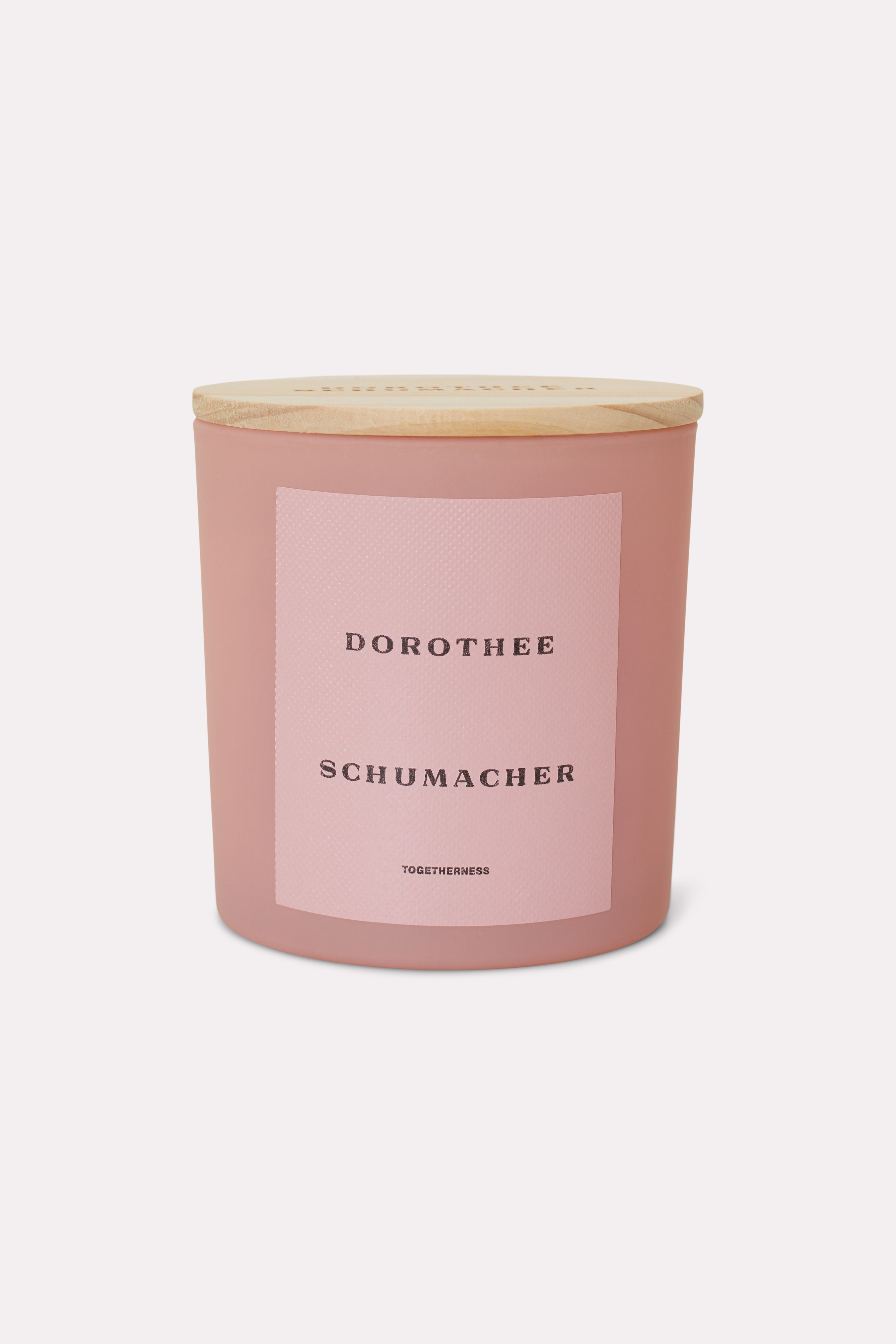 Dorothee Schumacher Large Scented Soy Wax Candle With Wooden Lid In Light Pink