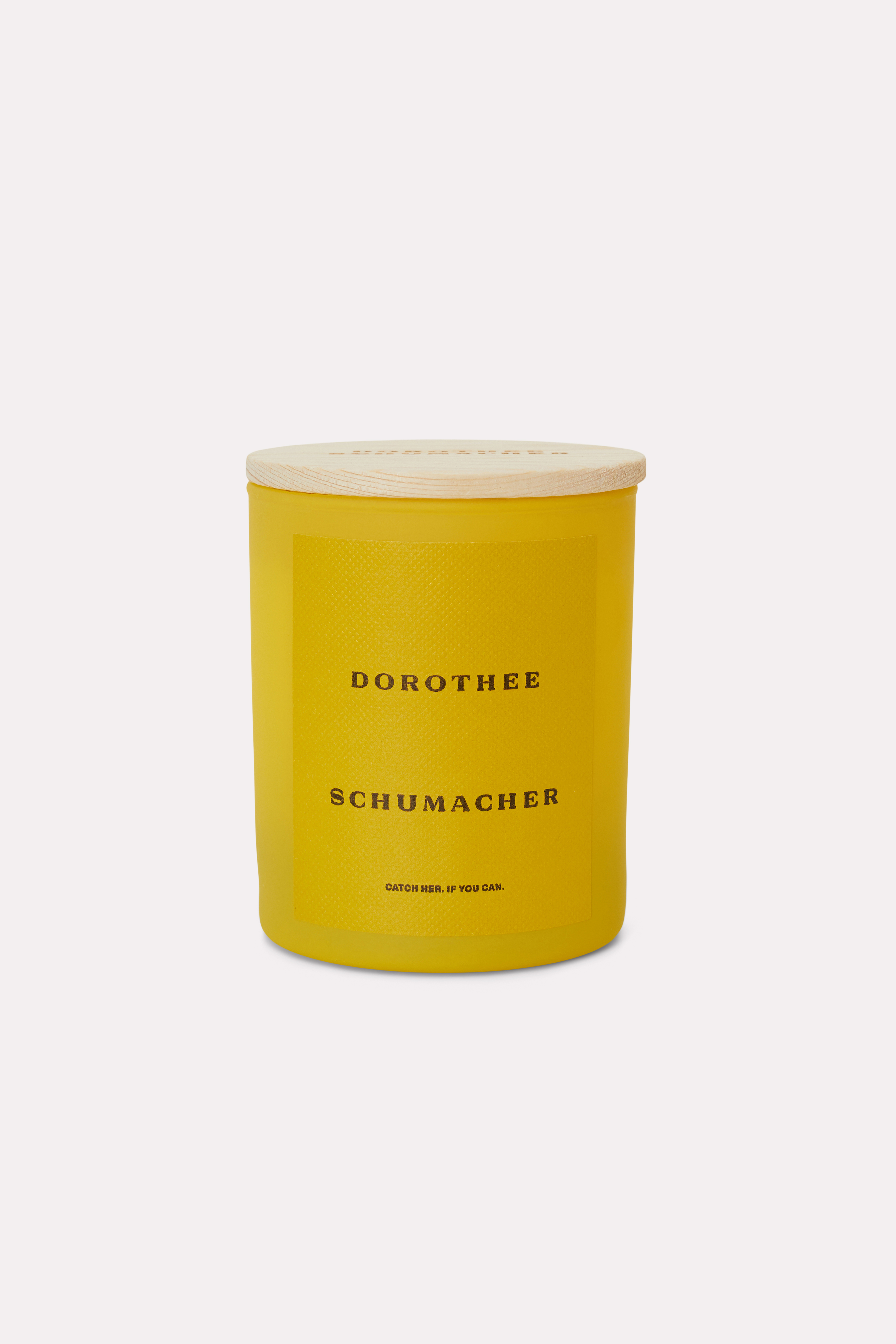 Dorothee Schumacher Scented Soy Wax Candle With Wooden Lid In Yellow