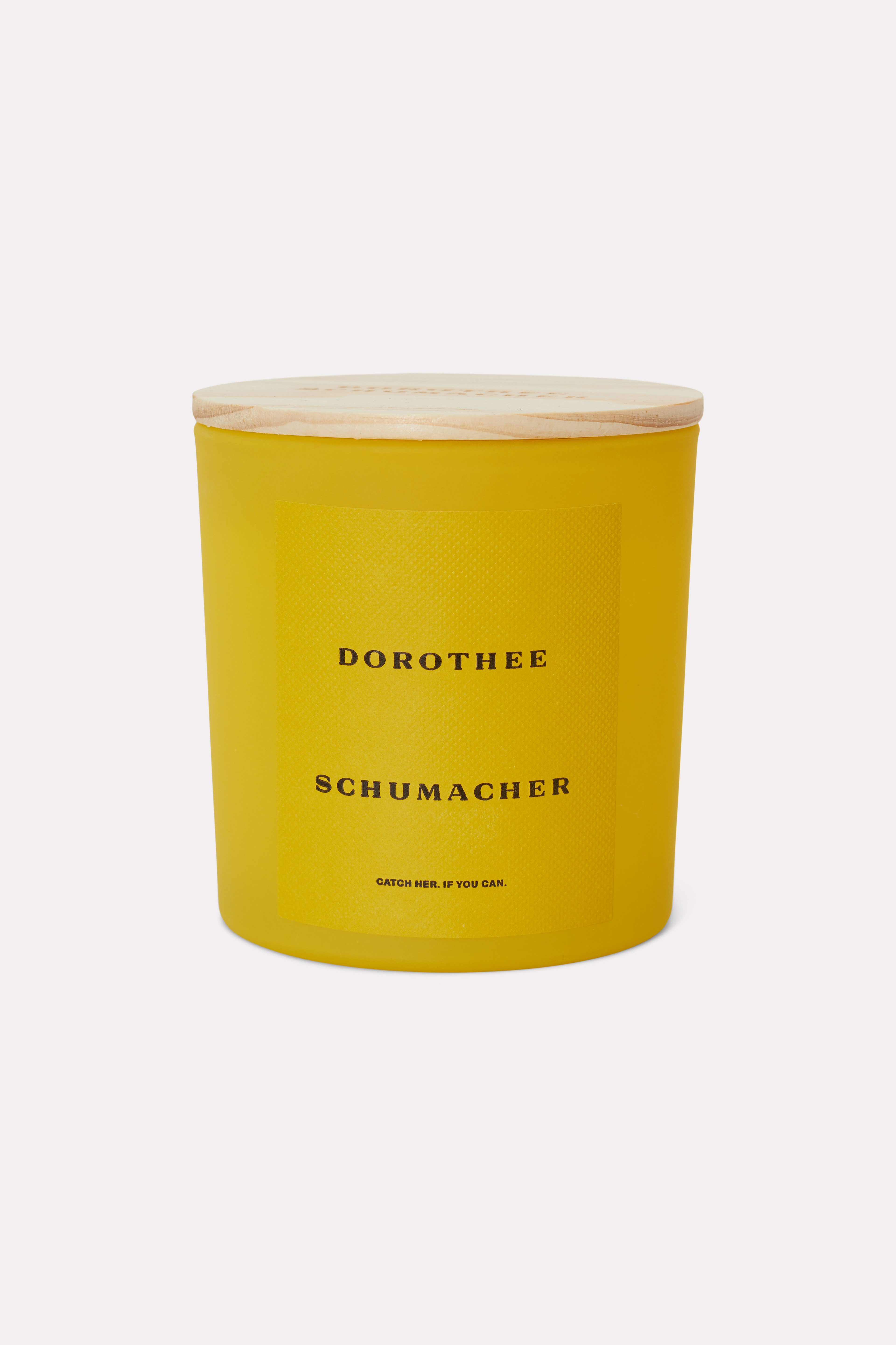 Dorothee Schumacher Large Scented Soy Wax Candle With Wooden Lid In Yellow