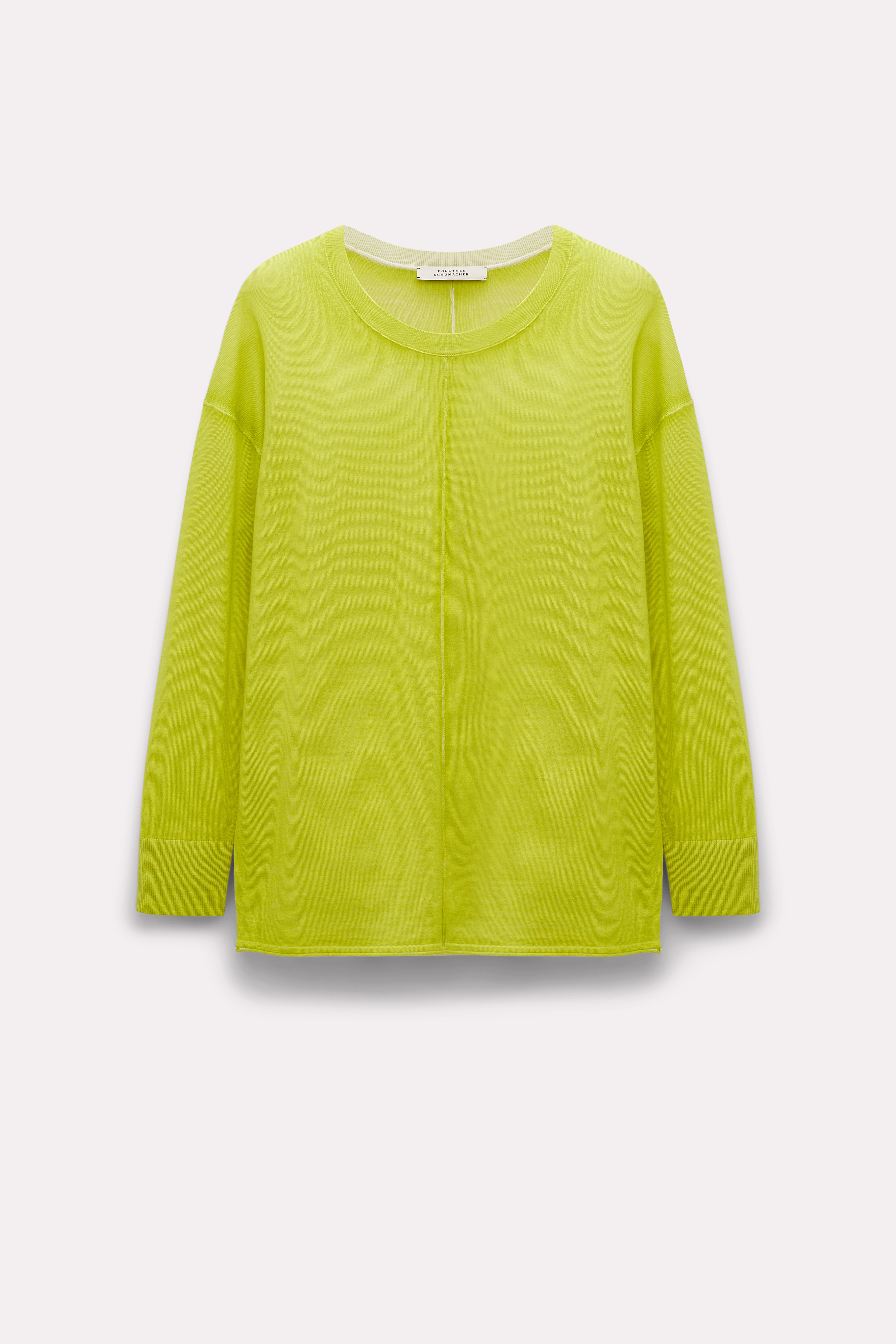 Dorothee Schumacher Merino-silk Sweater With Exposed Seams In Green