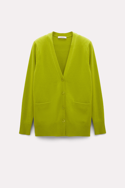 MODERN STATEMENTS cardigan Dorothee Schumacher Cardigan with pockets acid green