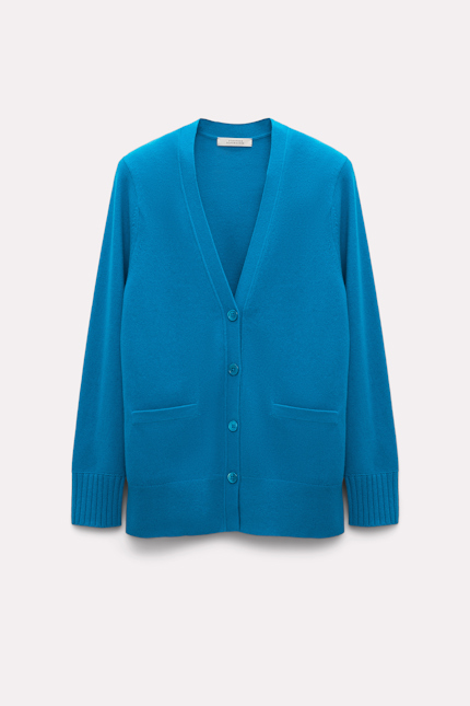 MODERN STATEMENTS cardigan Dorothee Schumacher Cardigan with pockets aqua blue