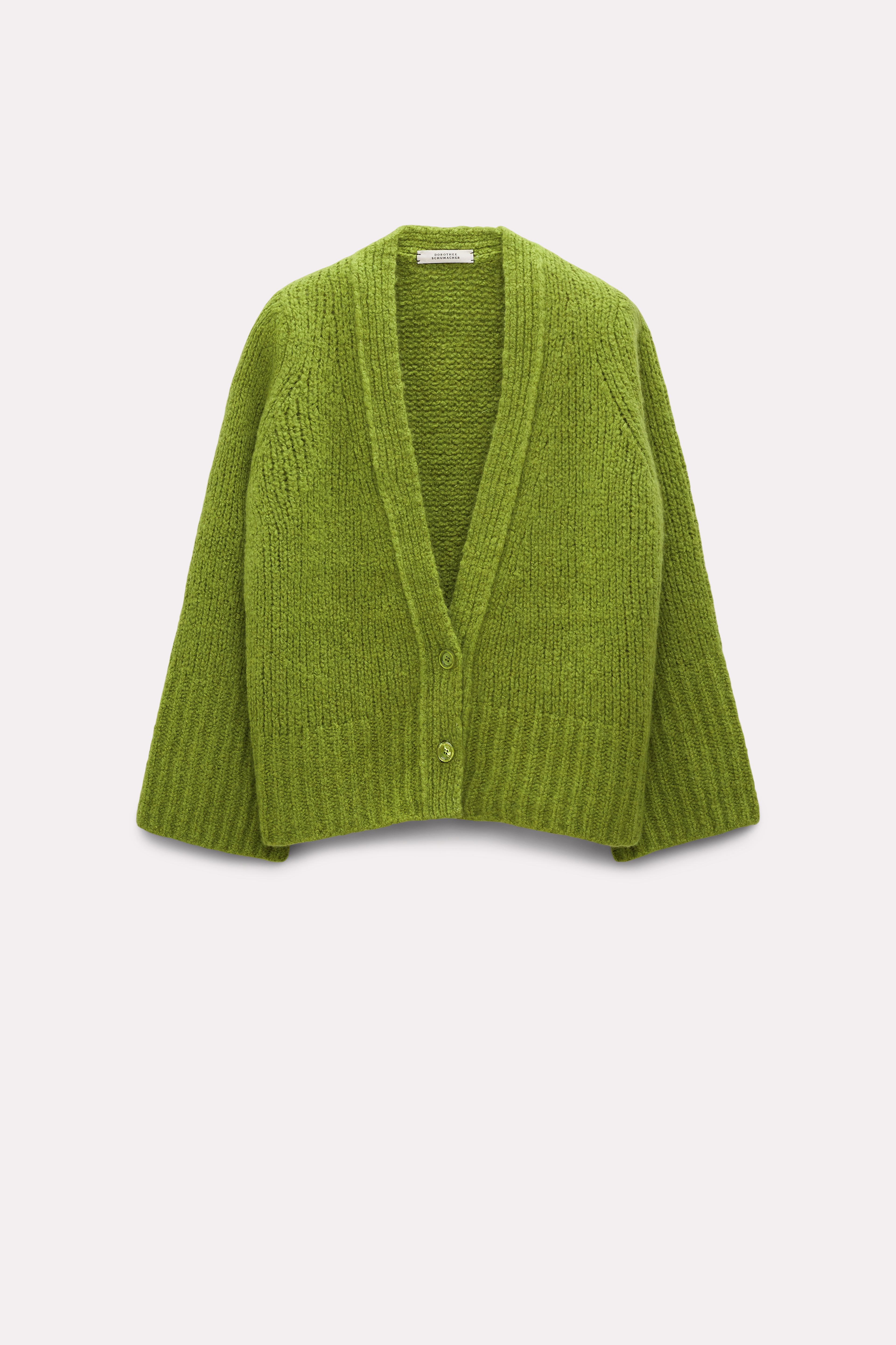 Dorothee Schumacher Soft Knit Cardigan In Cashmere-silk In Green