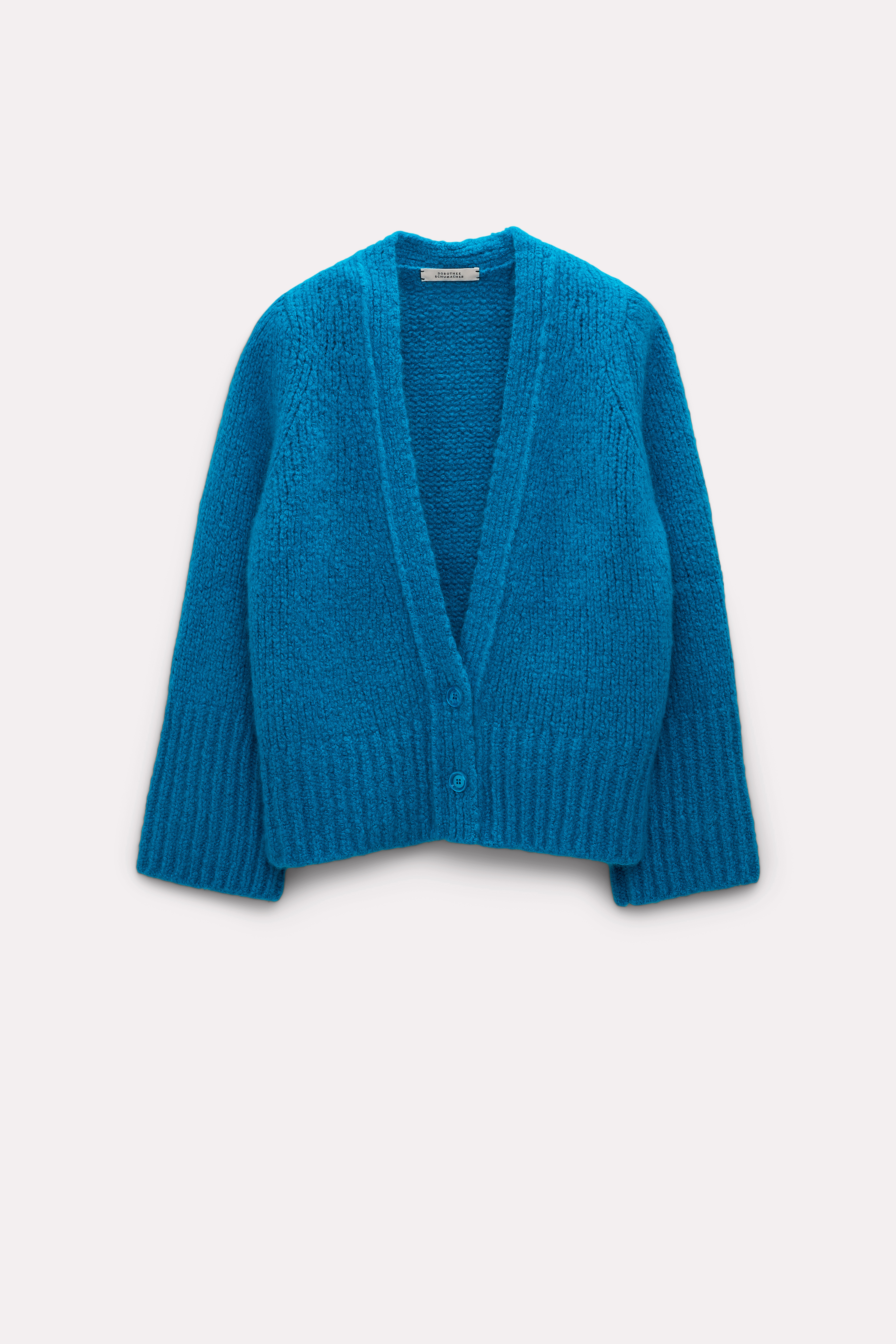 Dorothee Schumacher Soft Knit Cardigan In Cashmere-silk In Blue