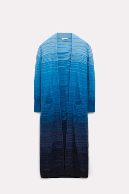 BLUE DEGRADE cardigan Dorothee Schumacher Color fade wool-mohair cardigan coat blue mix