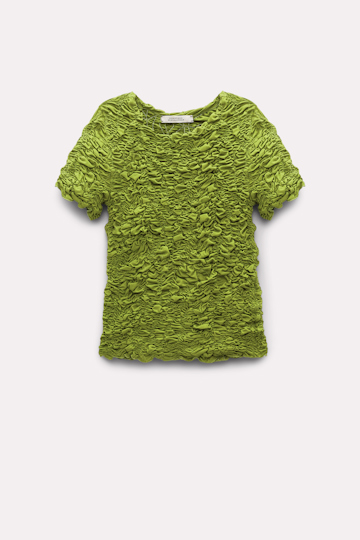 Dorothee Schumacher Gesmoktes Kurzarmshirt moss green