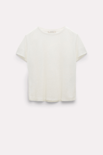 NATURAL EASE shirt Dorothee Schumacher T-Shirt aus Hanf camellia white