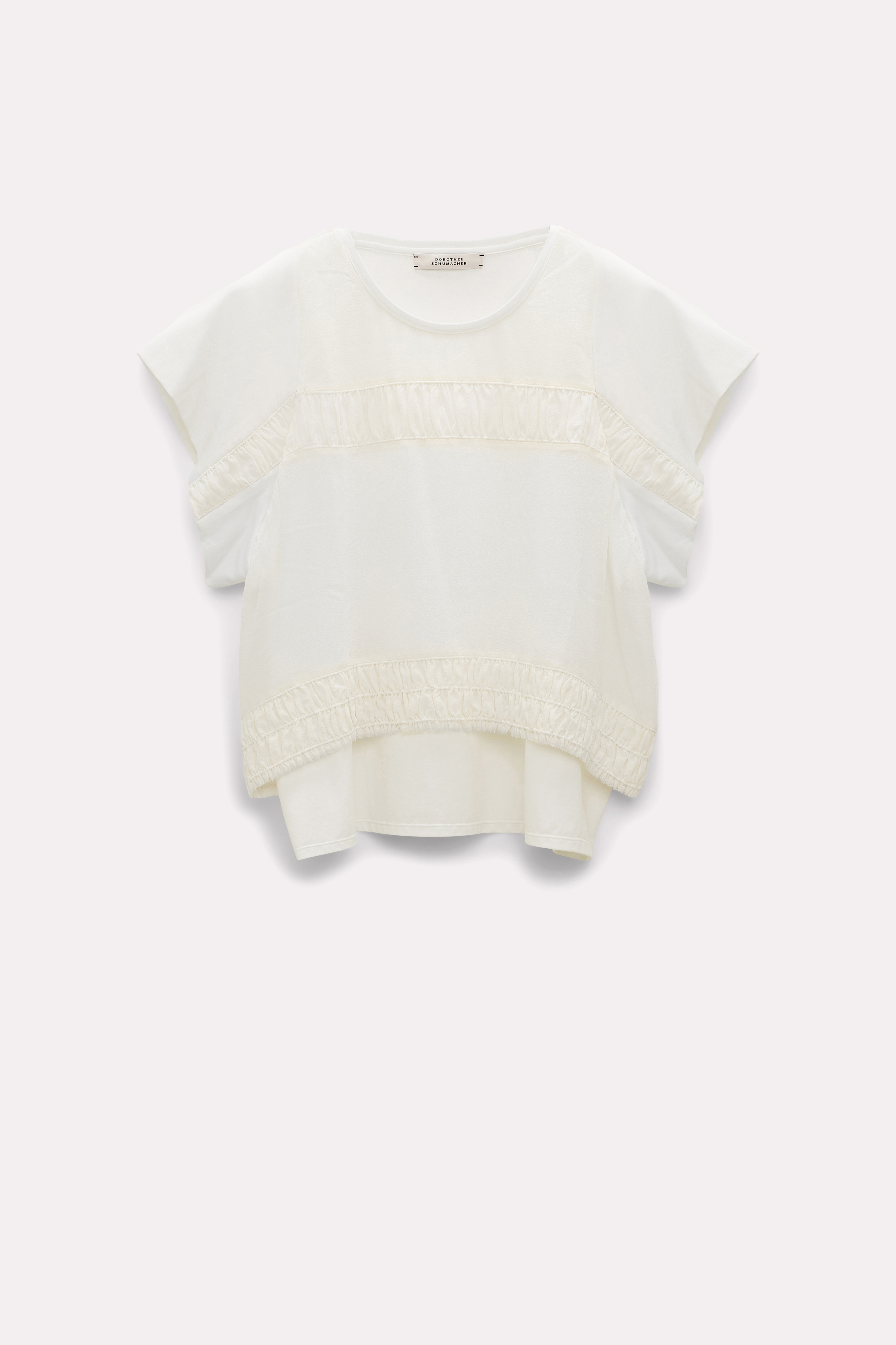 Dorothee Schumacher Top With Smocked Trim In White