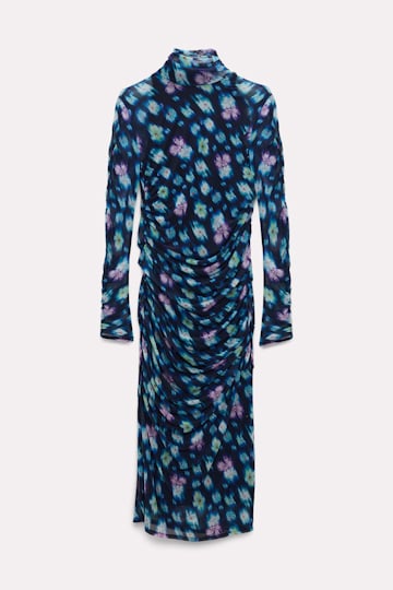 Dorothee Schumacher Mesh-Kleid mit floralem Neon Print vibrant flowers