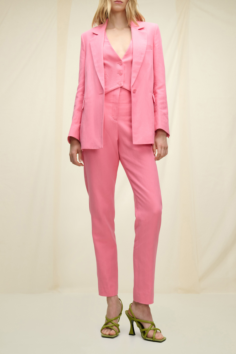 Dorothee Schumacher Lightweight blazer in cotton-linen bright pink