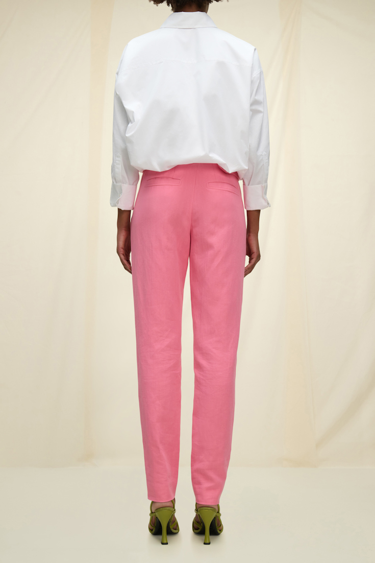 Dorothee Schumacher Lightweight pants in cotton-linen bright pink