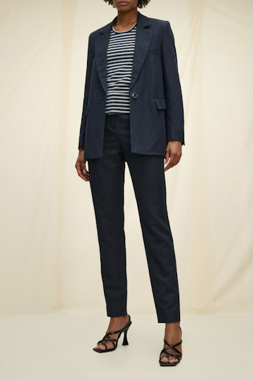 Dorothee Schumacher Lightweight pants in cotton-linen dark navy