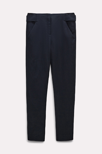 Dorothee Schumacher Lightweight pants in cotton-linen dark navy