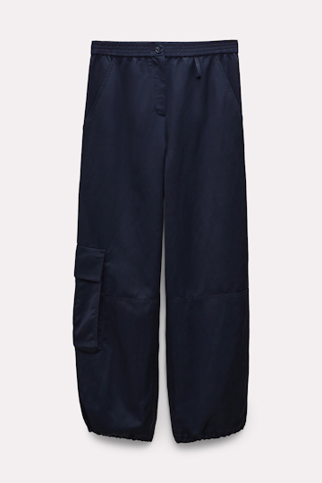 Dorothee Schumacher Cargo pants in hemp blend dark blue