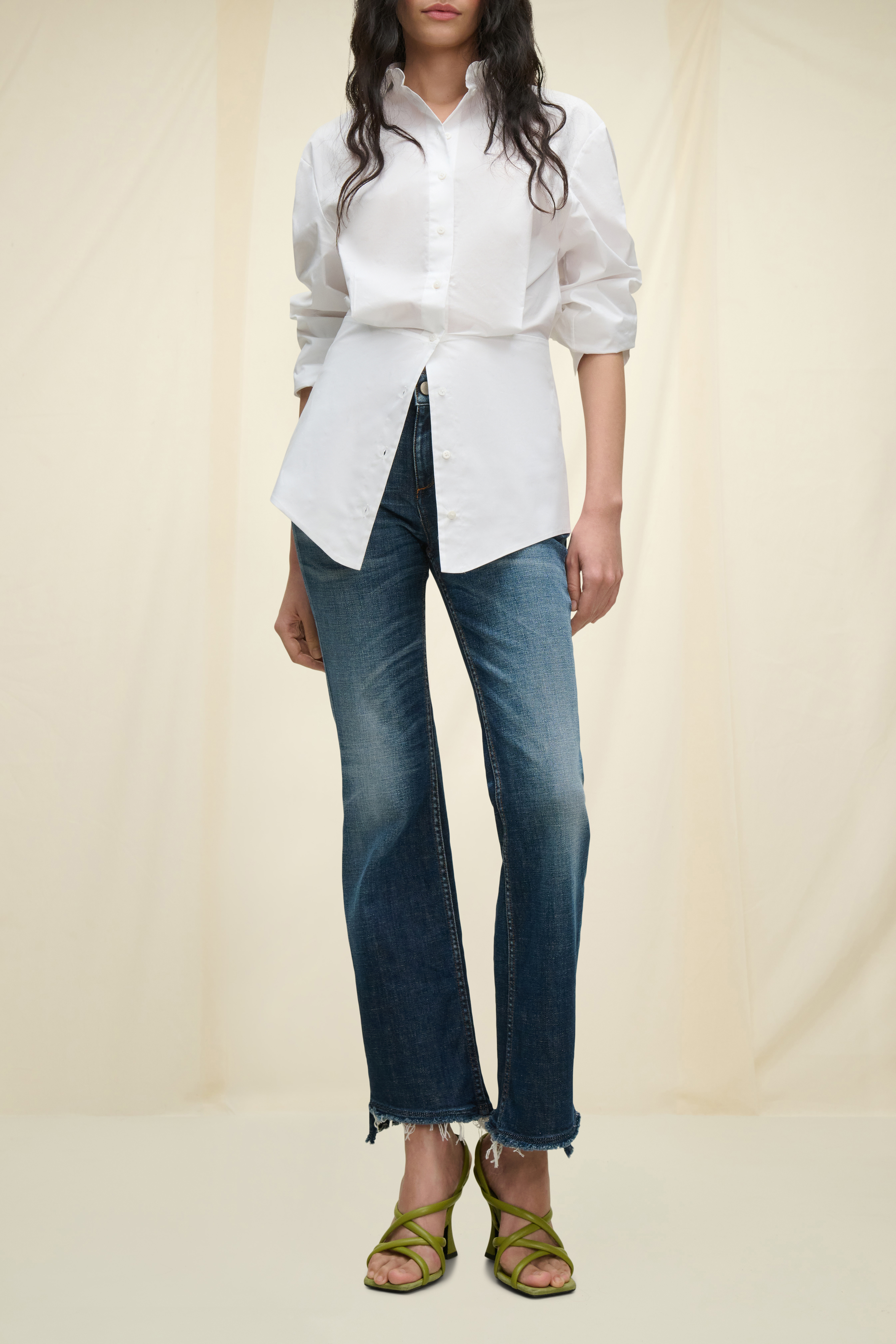 Dorothee Schumacher Flared ankle jeans with cutoff