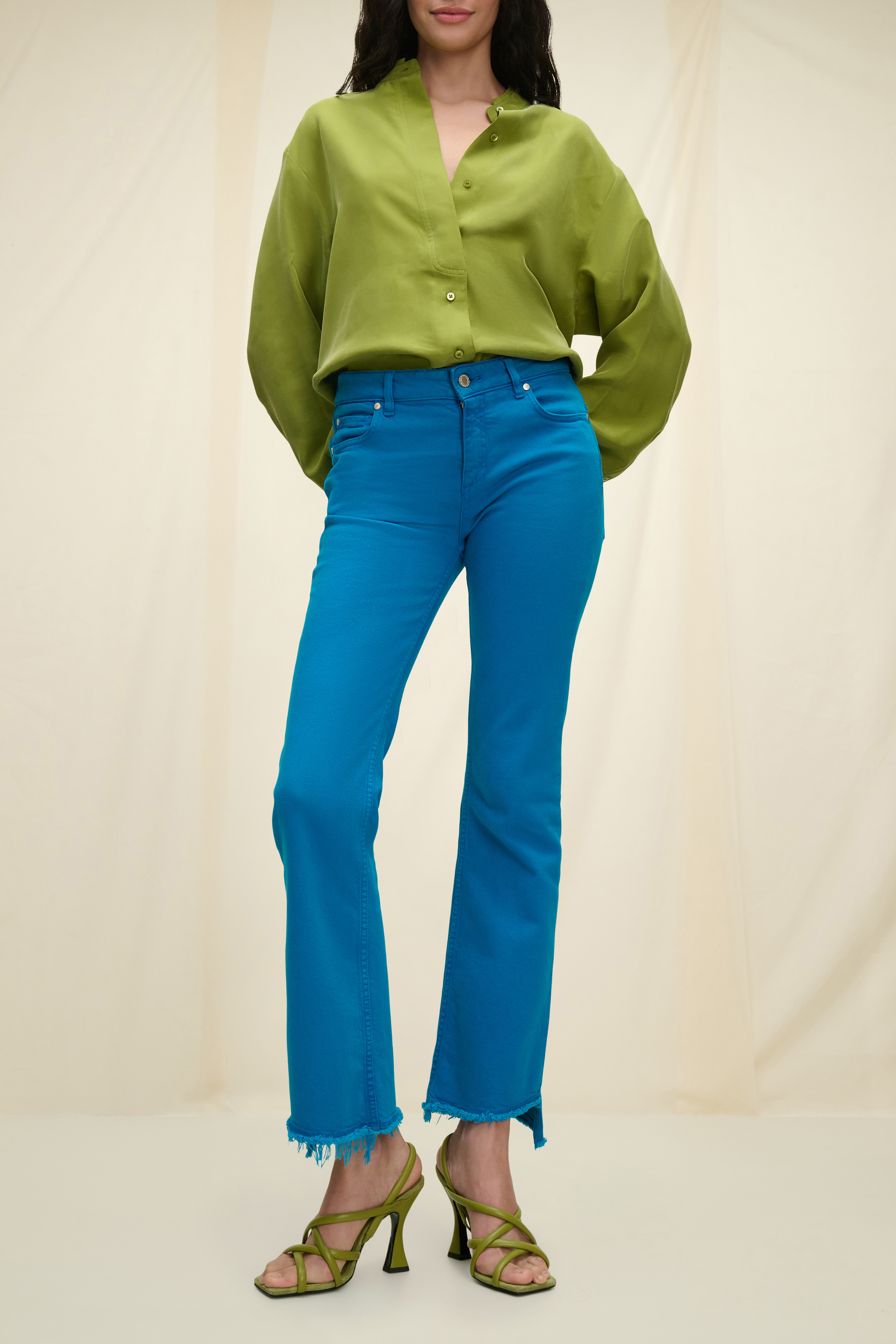Dorothee Schumacher Flared ankle jeans with cutoff