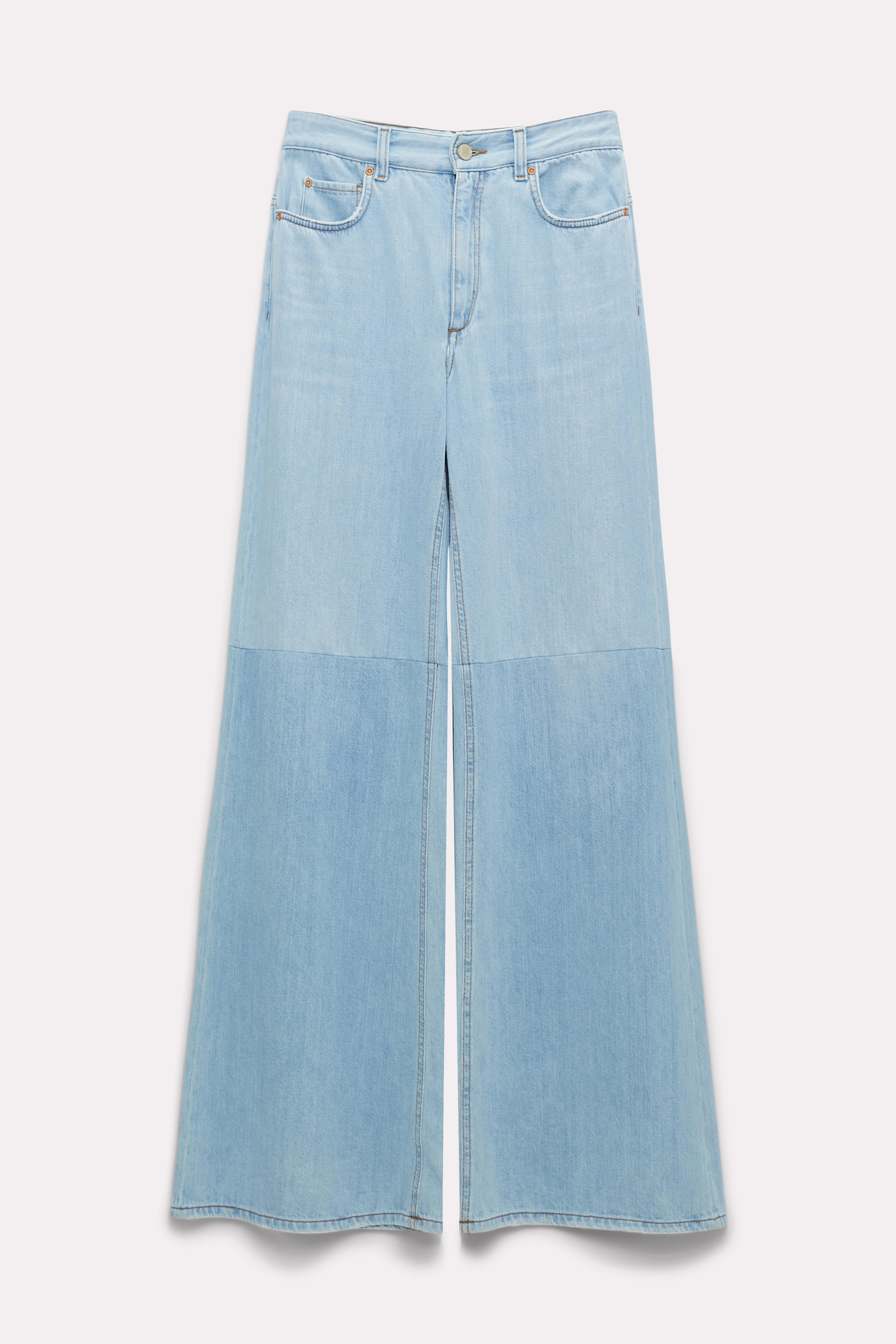 Dorothee Schumacher Lightweight Wide Flared Jeans In Blue