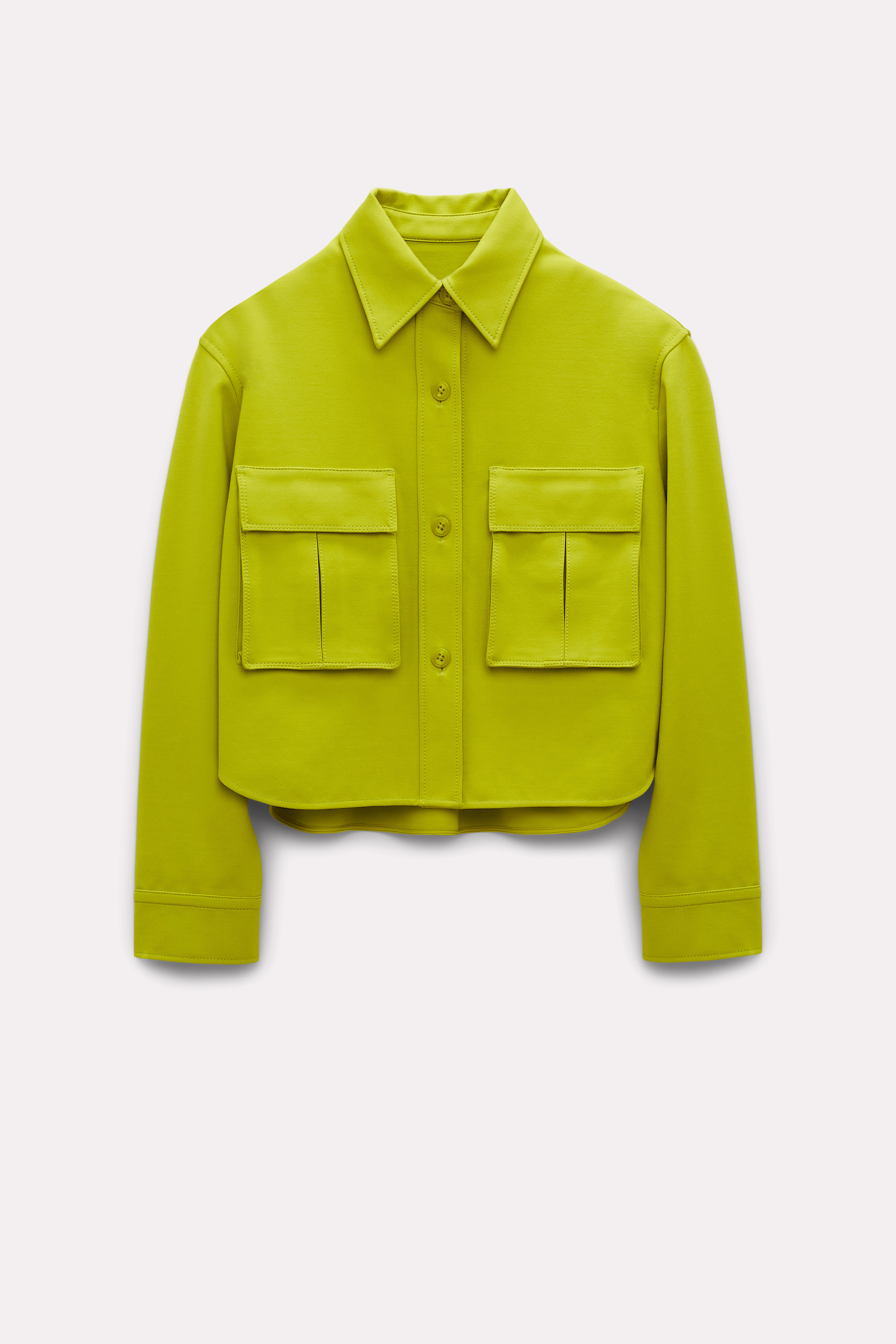 Dorothee Schumacher Shirt-style Jacket In Punto Milano In Green