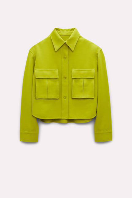 EMOTIONAL ESSENCE I jacket Dorothee Schumacher Hemdjacke aus Punto Milano acid green