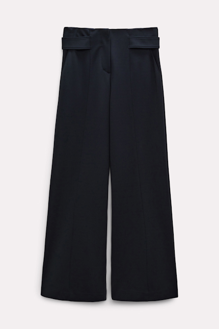 EMOTIONAL ESSENCE I pants Dorothee Schumacher Wide leg pants in punto milano dark navy