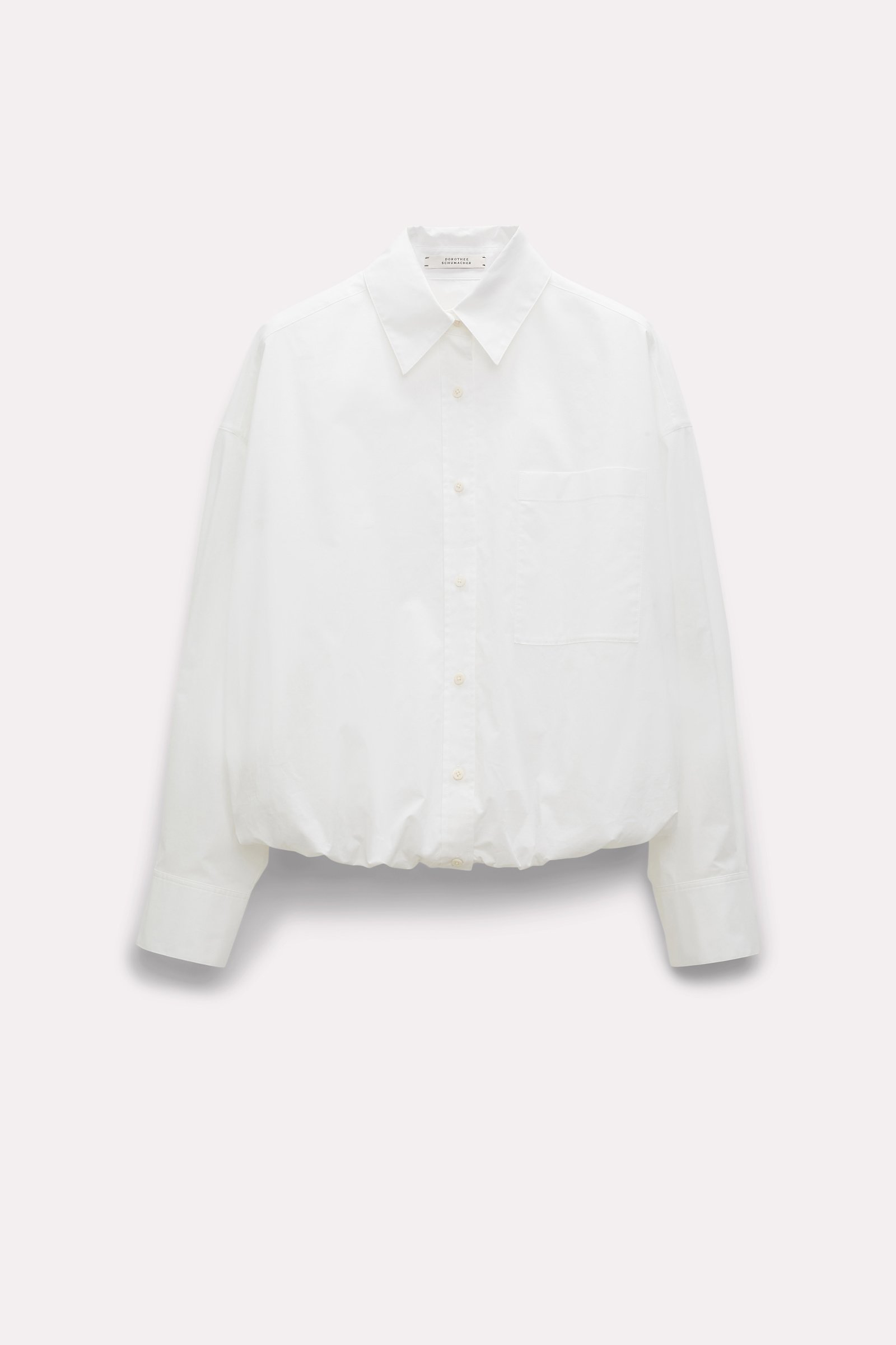 Dorothee Schumacher Cotton shirt with balloon hem pure white