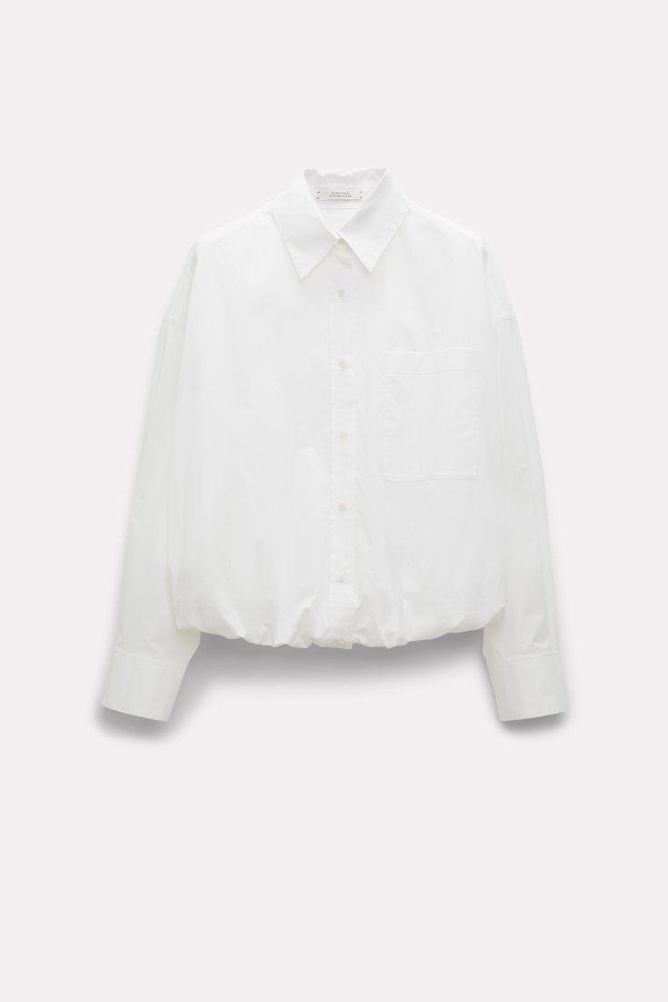 Dorothee Schumacher Cotton shirt with balloon hem pure white