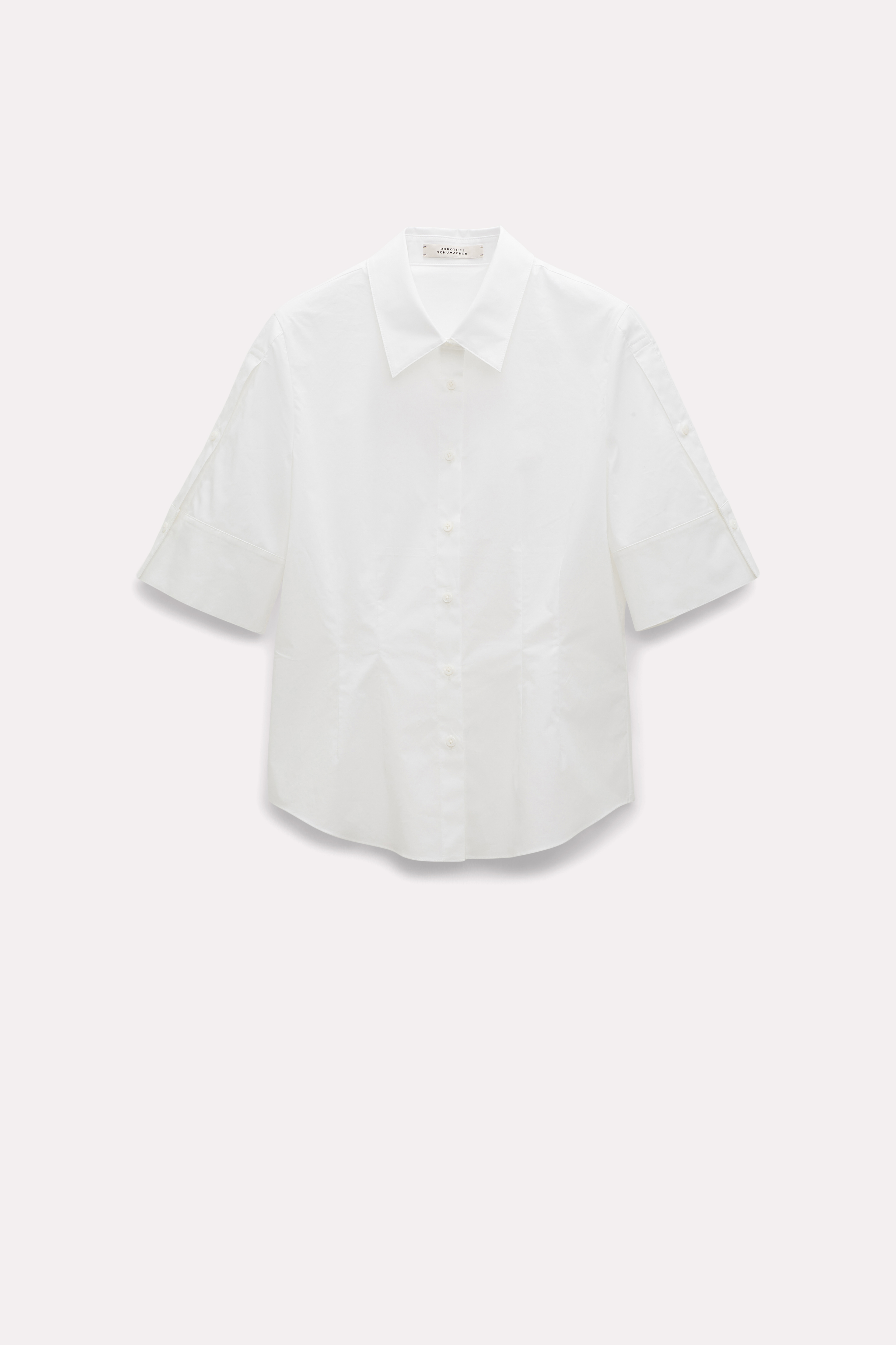 Dorothee Schumacher Short-sleeved Cotton Poplin Shirt In White