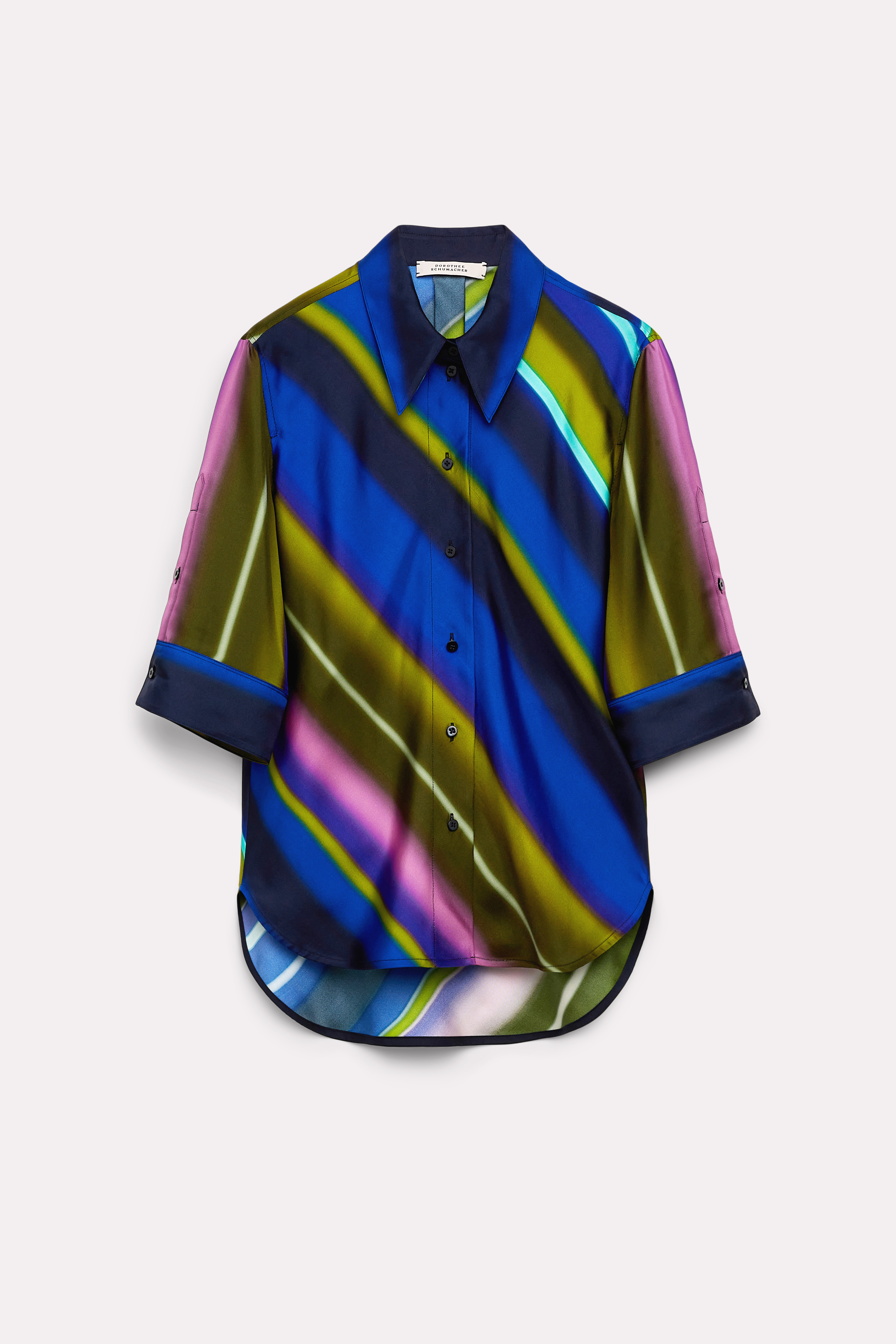 Dorothee Schumacher Stripe-print Silk Blouse In Multi Colour